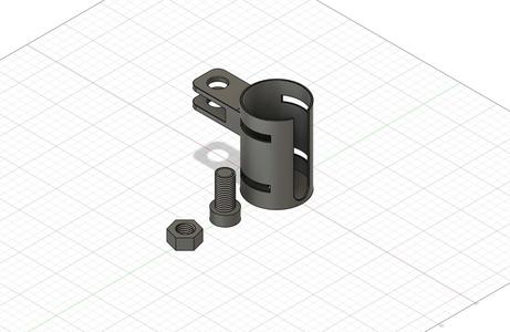 Can table holder with screw and nut