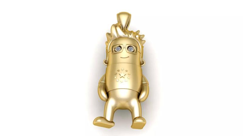 BOY CARTOON CHARACTER PENDANT 3D PRINTABLE MODEL