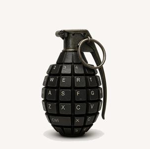 Keyboard Keys Grenade Decorative Model – 3D Printing