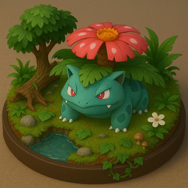 Venusaur Habitat Diorama – Pokémon 003