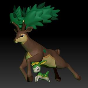 Pokemon Deerling Sawsbuck Summer