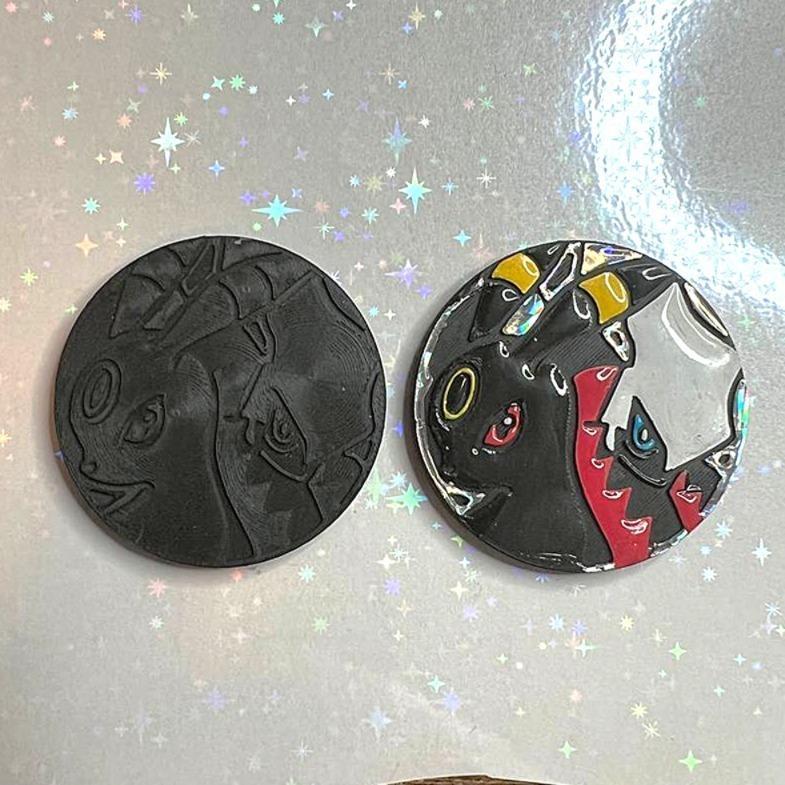 Umbreon and Darkrai Pokemon Coin