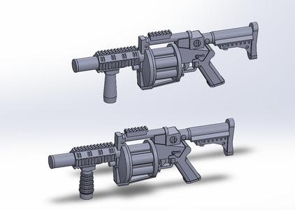 MGL-140 Multiple Grenade Launcher pack 3D print model