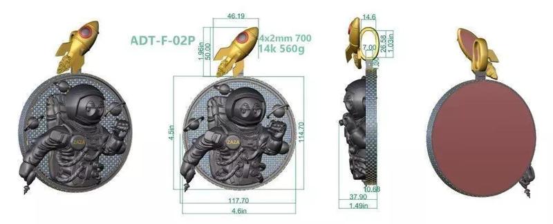 Astronot Pendant