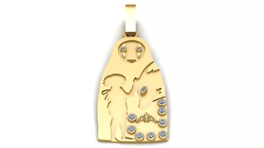 artistic gold pendant