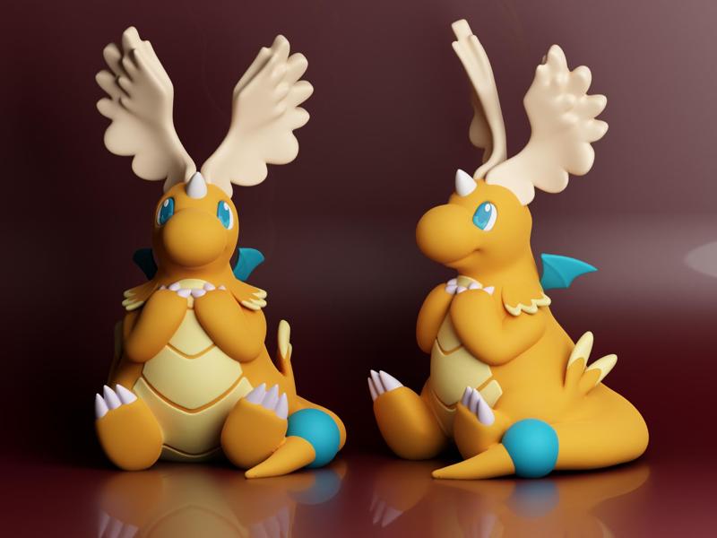 Cute Mega Dragonite Fanart