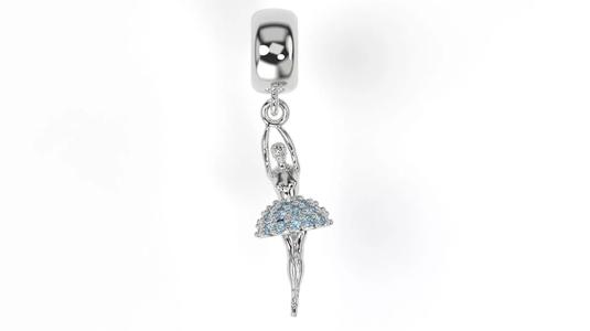 Ballet Dancer Charm with gems