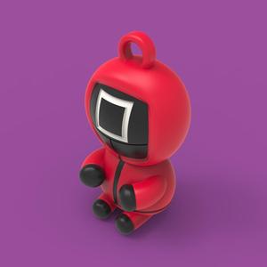Squid Game Guard Keychain – Square Mask