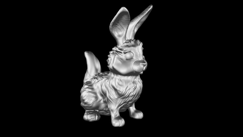 Rabbit Keychain 3D Printable STL Model - Cute Animal Keyring