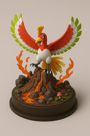 Ho-Oh Legendary Habitat Diorama – Pokémon 3D Print