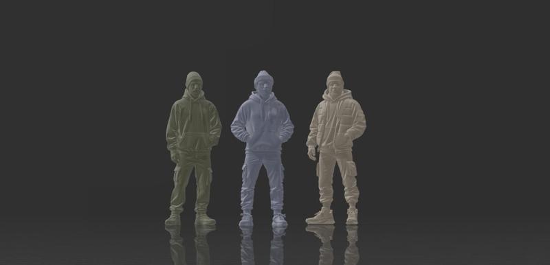 🍂 3 Pack Set 1 - Male figures autumn urban style | 3 Pack Set 1 - Male figures autumn urban style