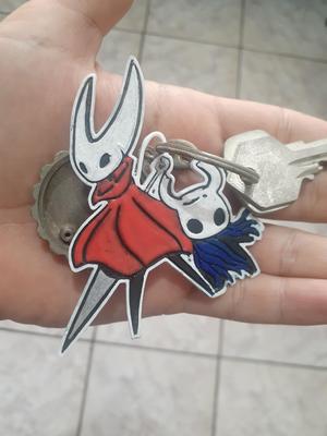 Keychain of the Knight and Hornet, inspired by the Hollow Knight