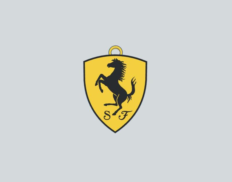 keychain ferrari 4x2,8cm 3mm