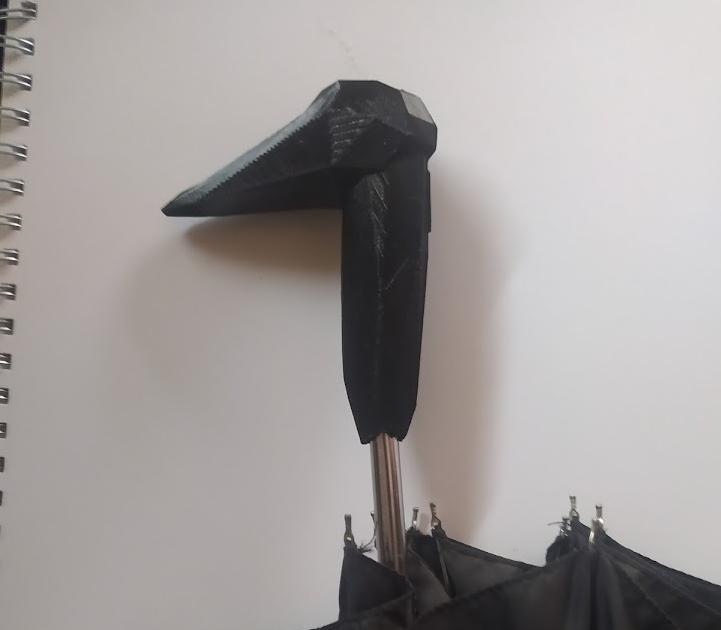 Low poly crow head umbrella handle replacement.