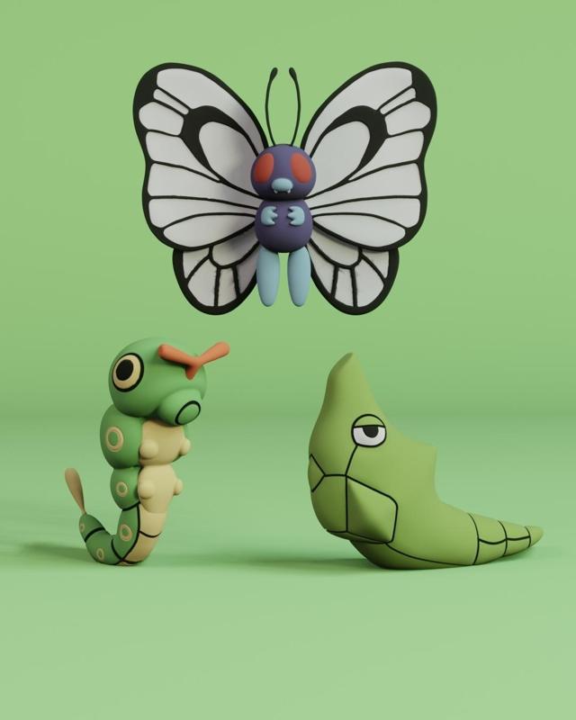 Caterpie Metapod Butterfree
