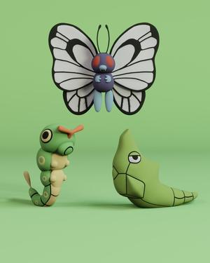 Caterpie Metapod Butterfree
