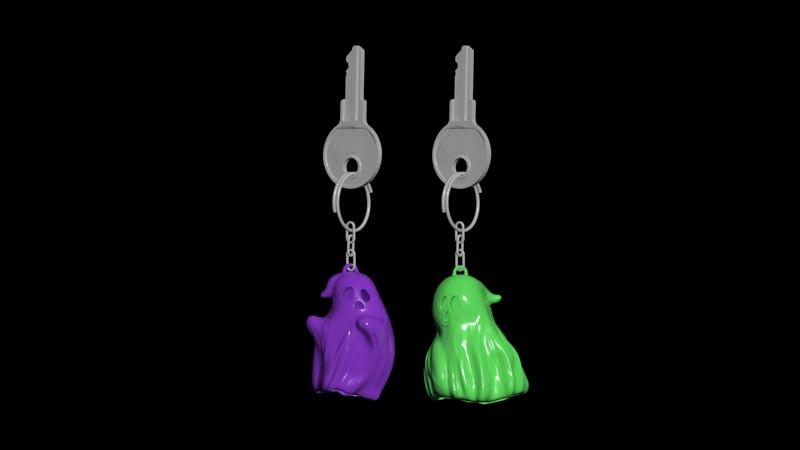 GHOST KEYCHAIN FINGERSPOP STAND HALLOWEEN PACK #2