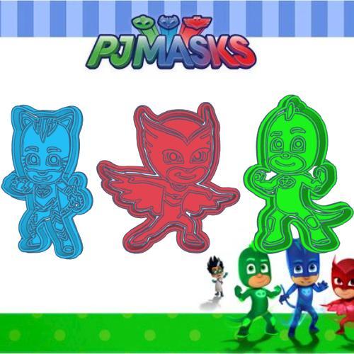 PJ MASKS KIT X3 COOKIE CUTTER PACK