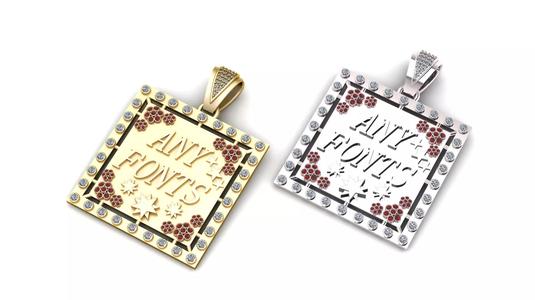 customizable name pendant