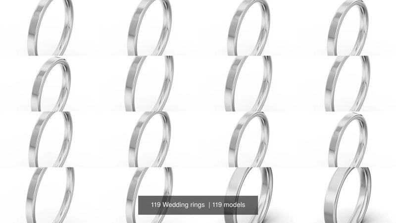 119 Wedding rings  3D Model Collection