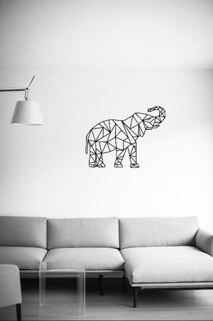 Wall-mounted elephant