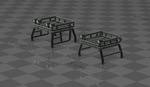 🛠️ Rollbars with simulated lights & Roof Rack Rollbars - Simulated lights & Roof Rack Rollbars : 1/64 Scale