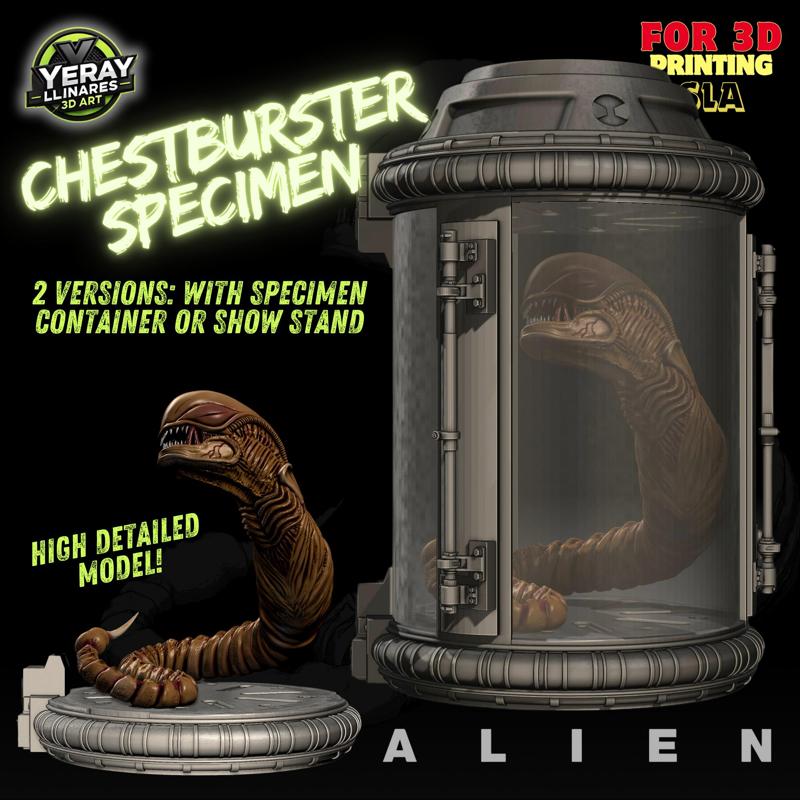 Chestburster - Maximum Detail Replica - Saga Alien - 3D Model for SLA Printing
