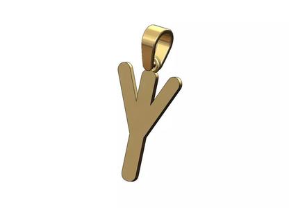 Algiz viking runes initials alphabet pendant charm bail