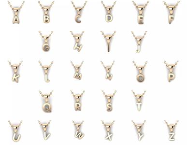 Alphabet letter j charm in gold