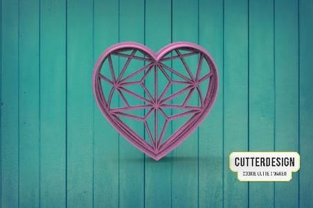 Geometric Heart Cookie Cutter Geometric Heart Cookie Cutter