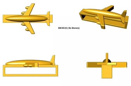 Airplane watch charm without diamond