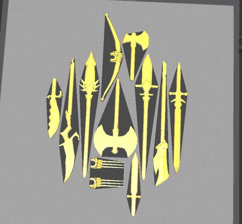 Dummy medieval weapons pack