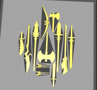 Dummy medieval weapons pack