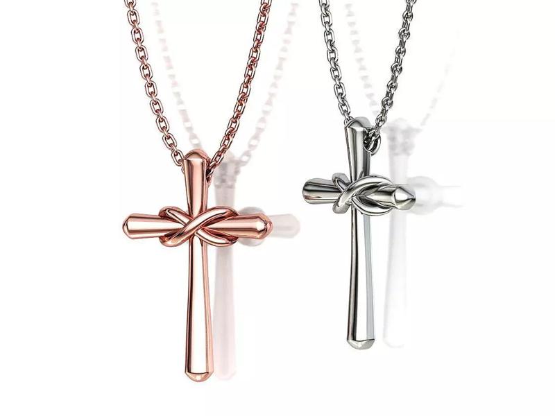 30mm Infinity Cross Necklace Pendant Endless Love Cross