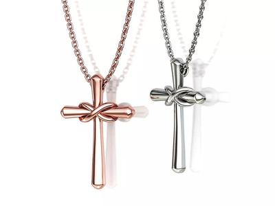 30mm Infinity Cross Necklace Pendant Endless Love Cross