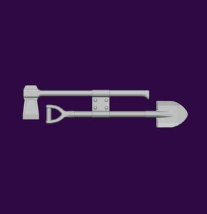SHOVEL SPADE & AXE 3D PRINT STL