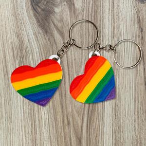 LGBT Heart Keychain