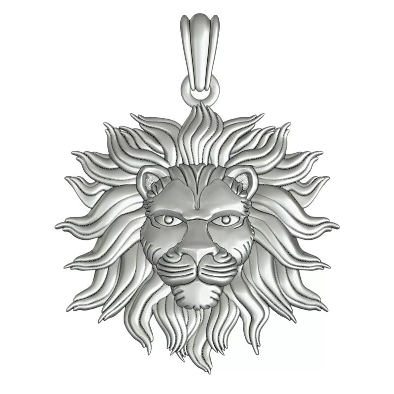 3D Printable Lion Pendant