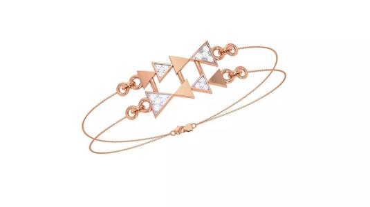 Play Arrow Women Light wt Diamond Bracelet 3dm stl obj gltf