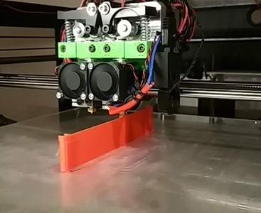 Dual E3D-V6 hot end mount for Solidoodle Workbench or Apprentice