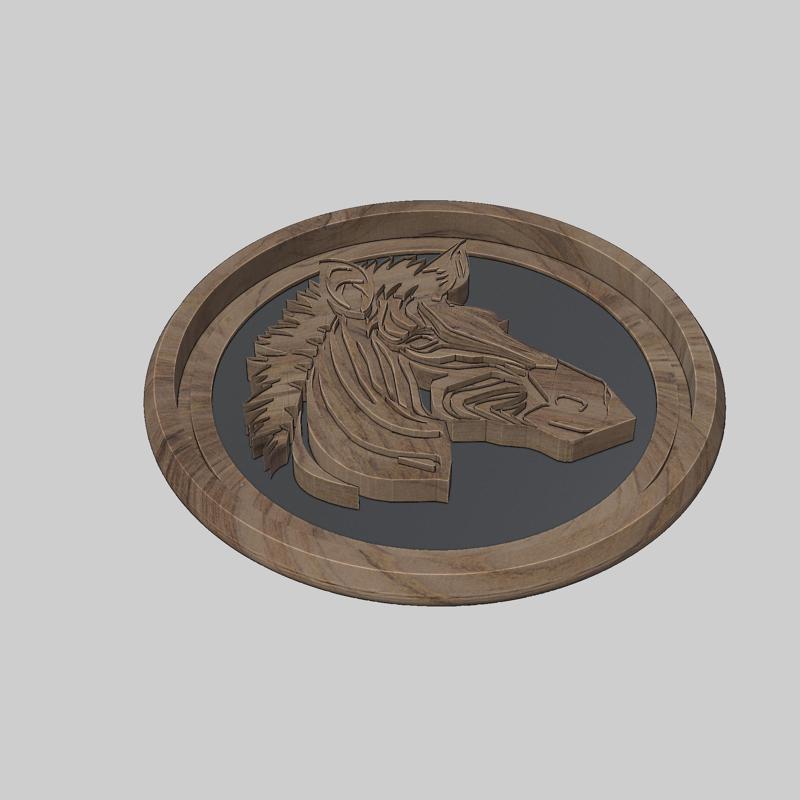 Horse Wood Medallion - Animal Wood Medallion