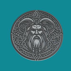 odin Print Model odin Medallion odin Wall Decor