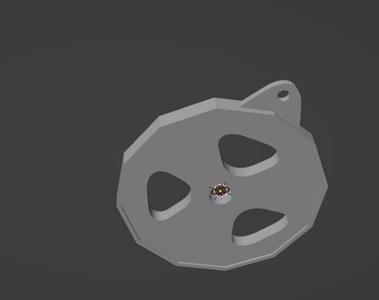 Keychain Poligon Dumbell