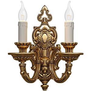 Bronze Italian sconce in classical Baroque style Wall lamp 3D model
