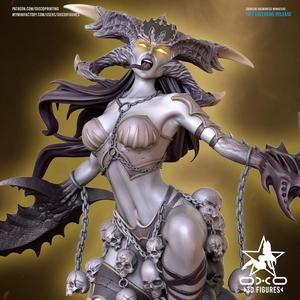 Crimson Daemoness Tabletop Miniature Figure