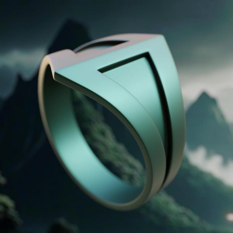 Apex Blade Ring - Futuristic Sci-Fi 3D Print Jewelry Model 26