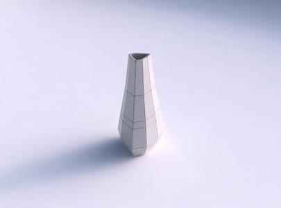 Vase puffy tipped triangle with large plates