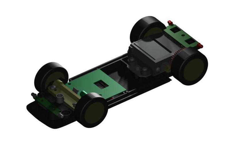 Slotcar chassis for Carrera D124 Ford GT40 MKII