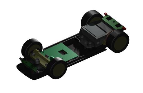 Slotcar chassis for Carrera D124 Ford GT40 MKII