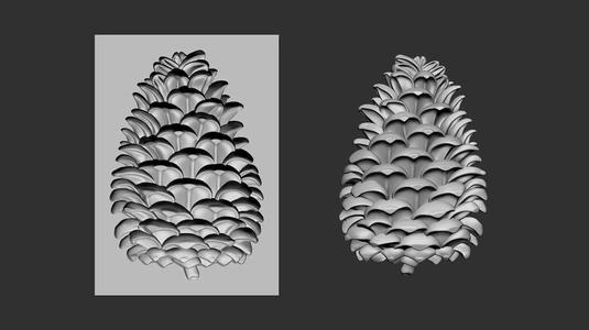 Pine cone cookie stamp